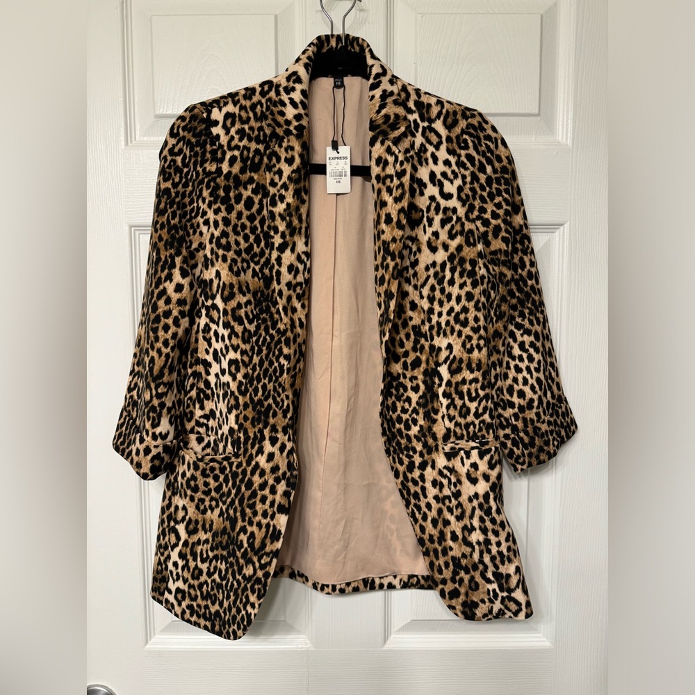 Cheetah print blazer